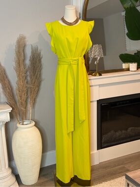Phase Eight Victoriana Jumpsuit in Lime